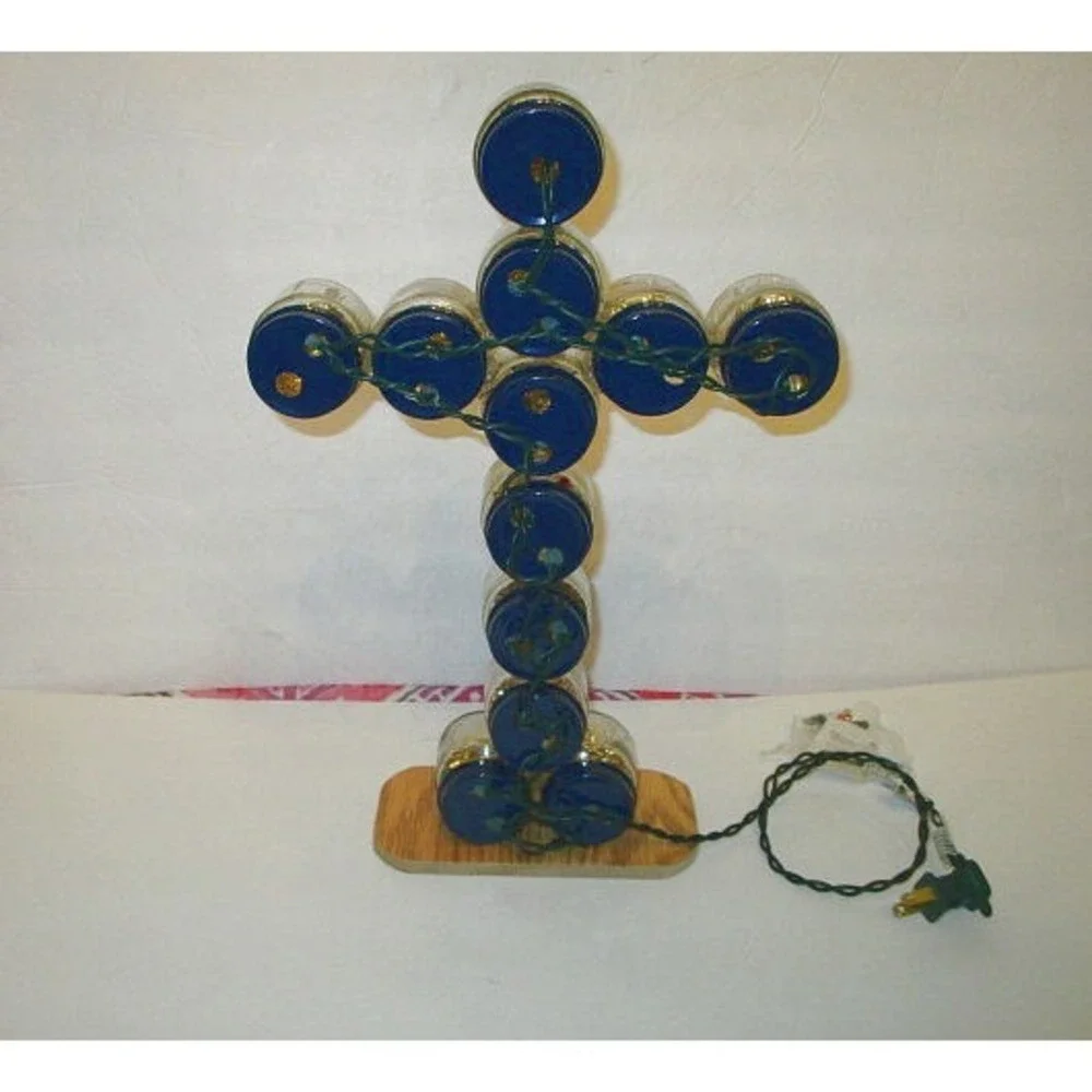 Vtg Light Up Cross 15